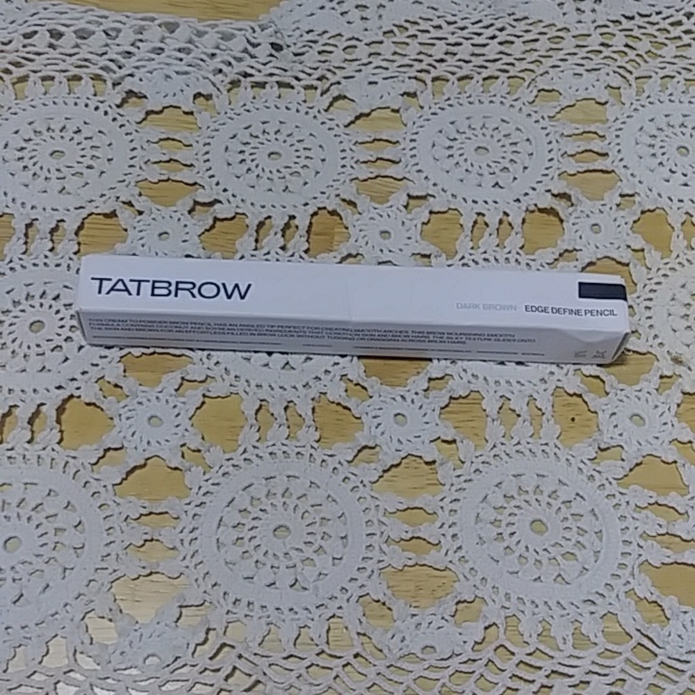Cream powder angled tip edge define pencil, dark brown